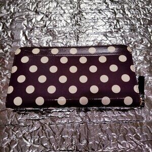 NWT Kate Spade Purple with cream polka dots.